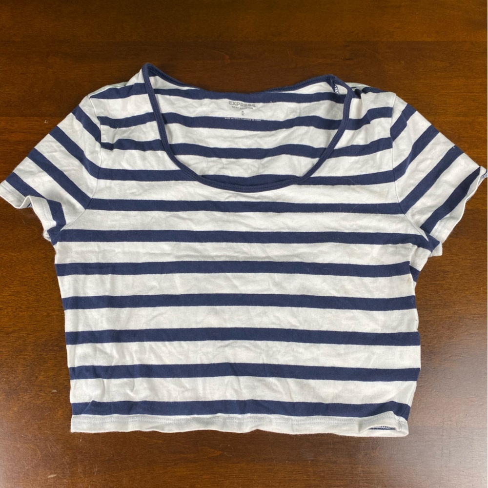 Striped Kids Shirt - Blue and White
